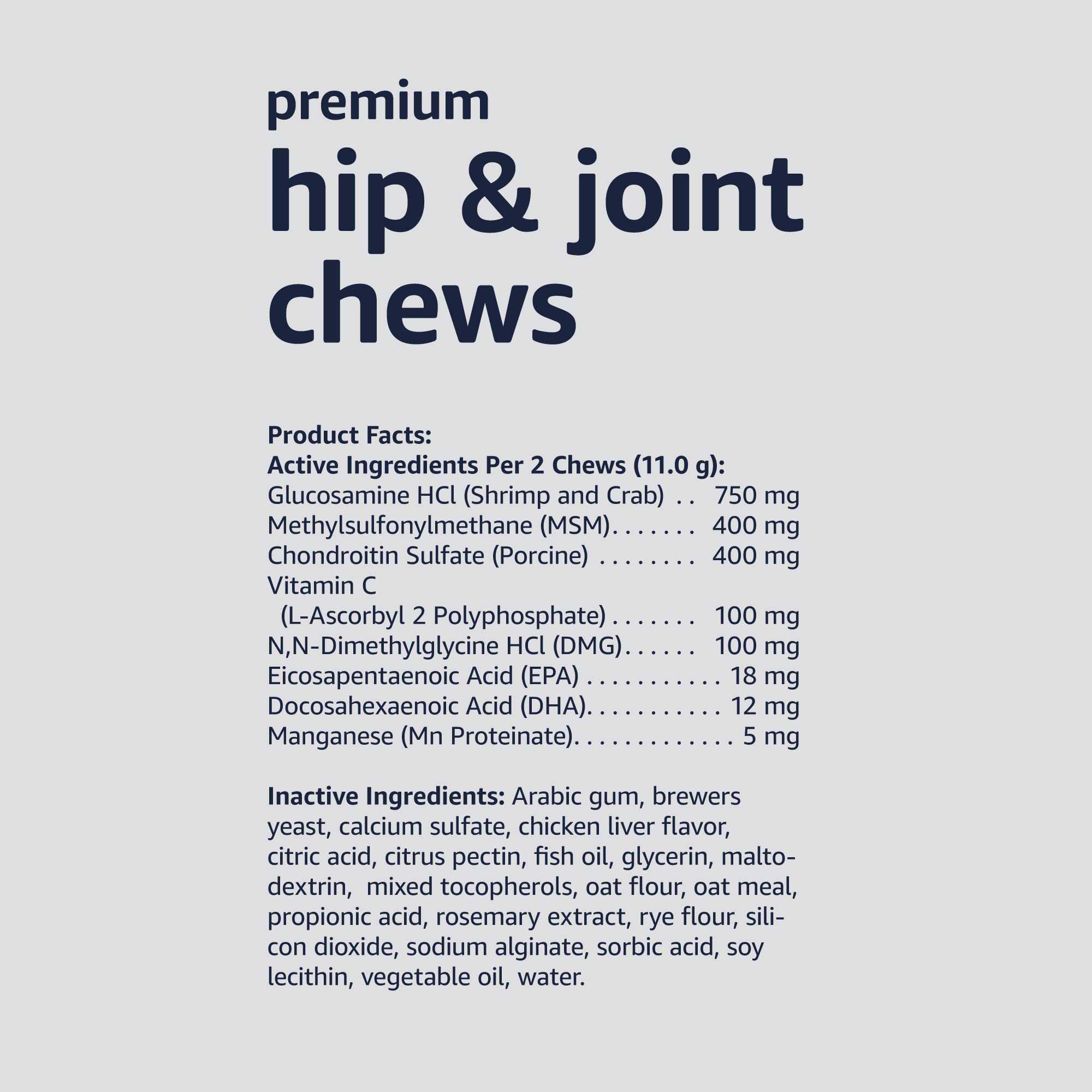 Amazon Basics dog chews ready to chew beside a bowl.
