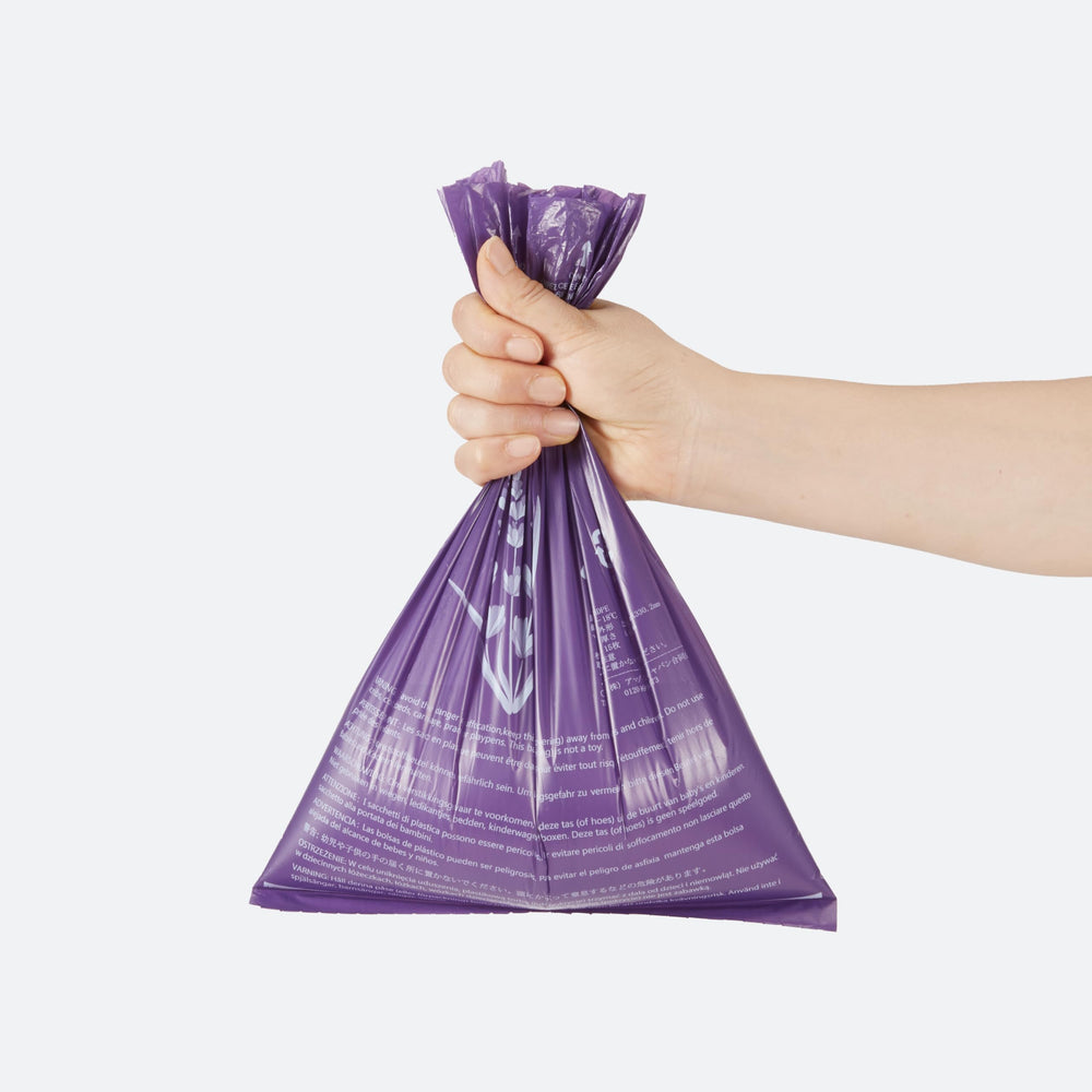 Amazon Basics lavender scented bags shown with case for organized storage