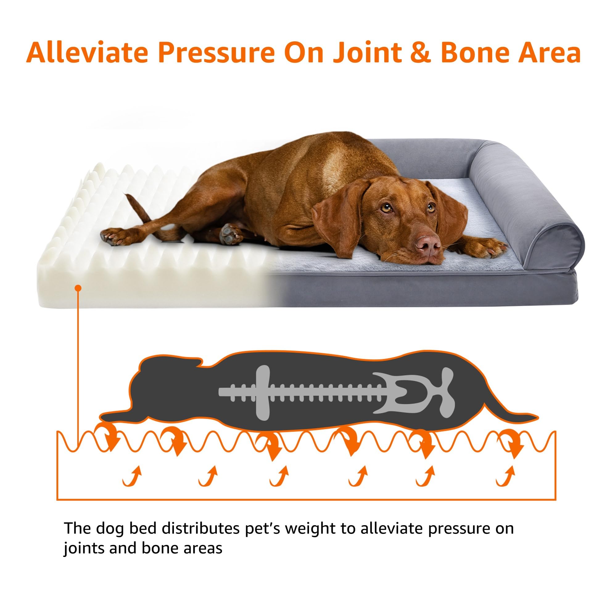Amazon Basics foam base providing pressure relief during naps