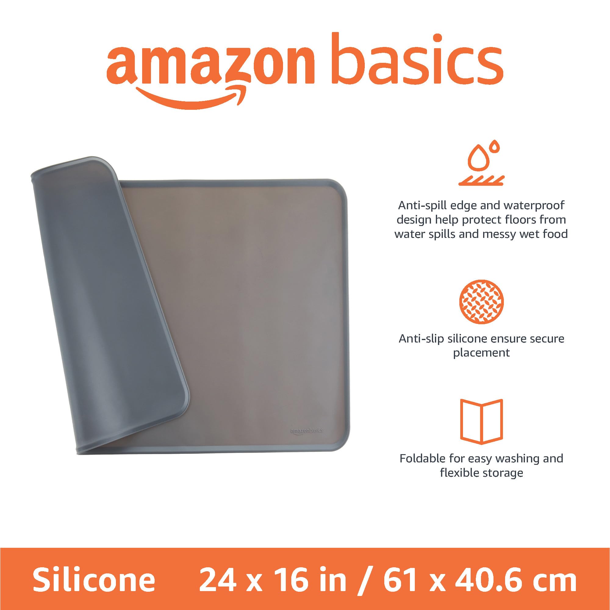 Raised-edge design keeps spills contained around the feeding area.