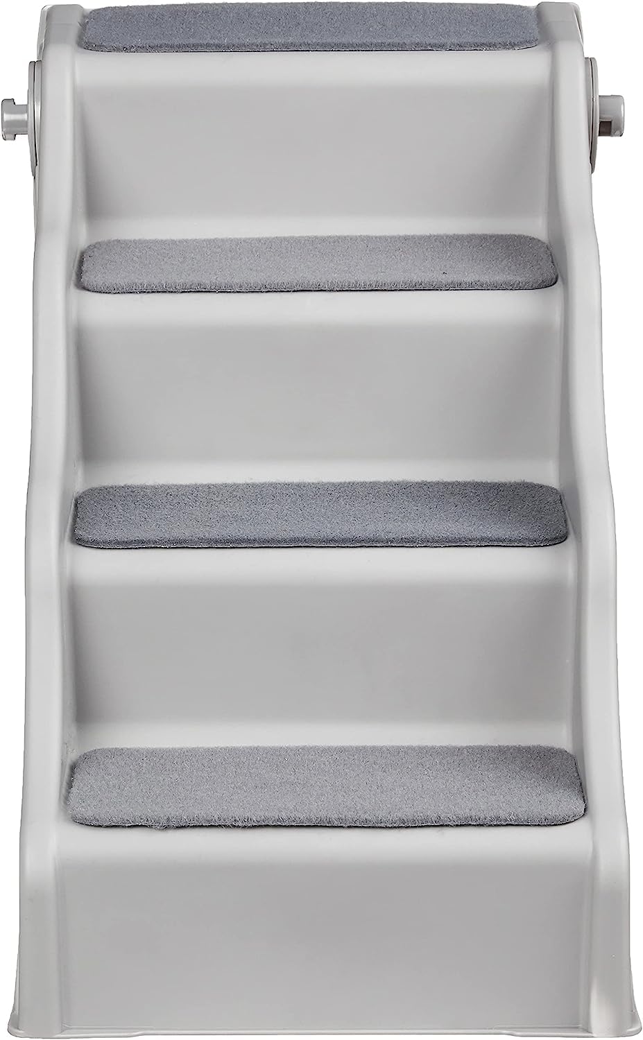 Amazon Basics ready-to-use folding pet stairs simplify setup for aging or injured pets.