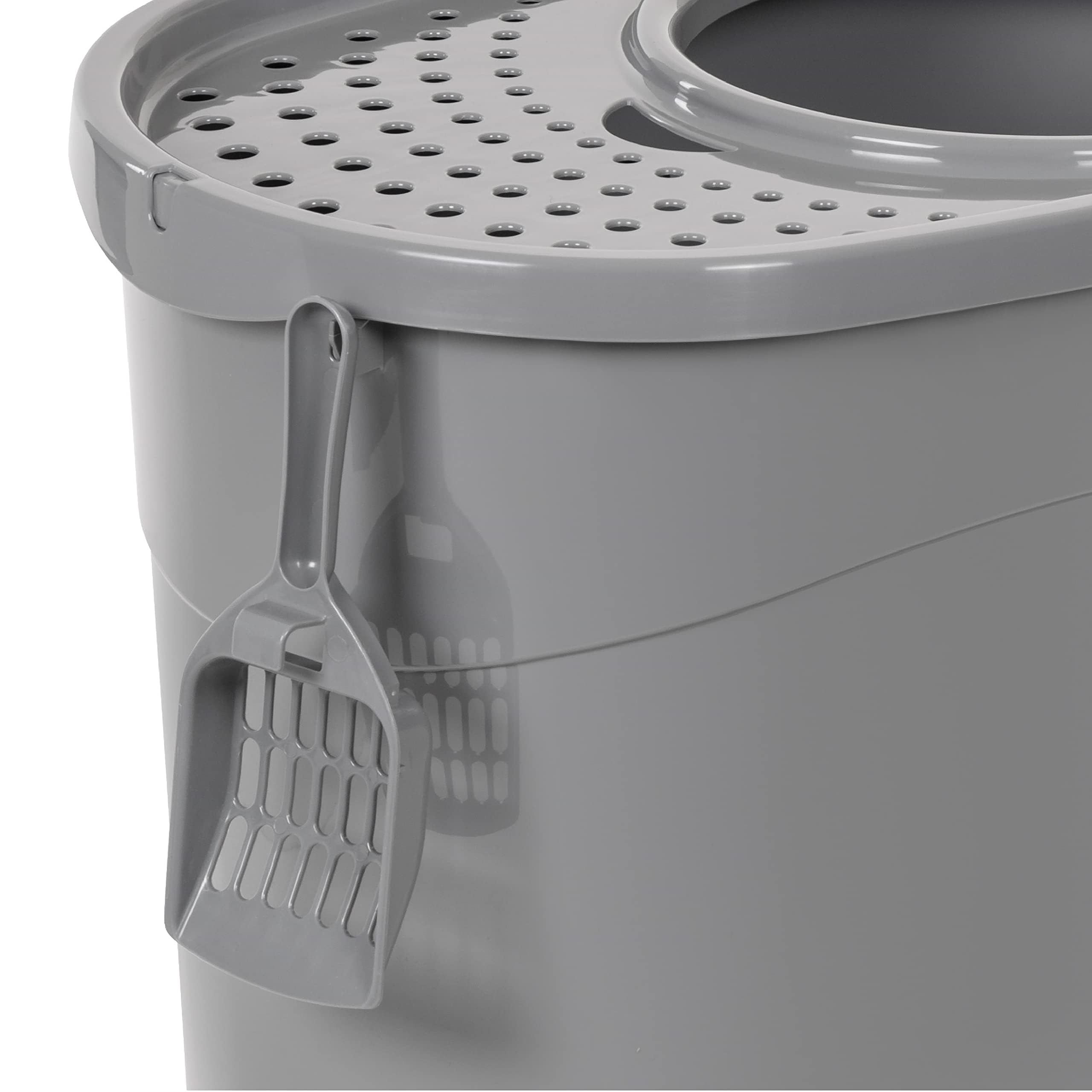 Amazon Basics removable top enables easy monitoring and scooping