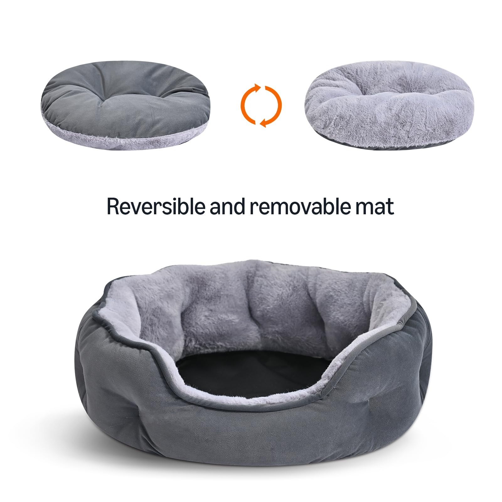 Close-up of the plush cushion and high-loft fill in the bed