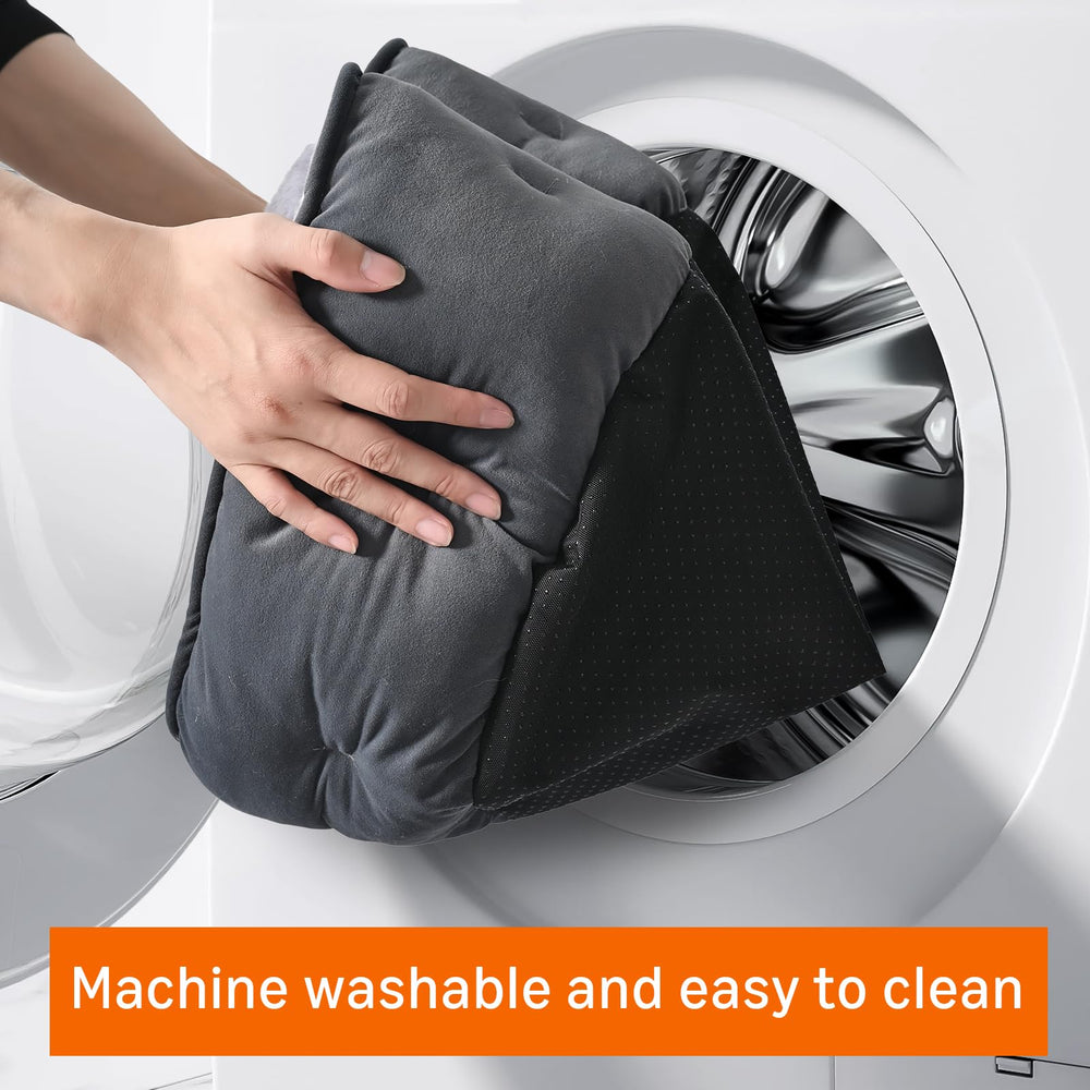 Machine washable cover and cushion ready for cleaning in a washing machine