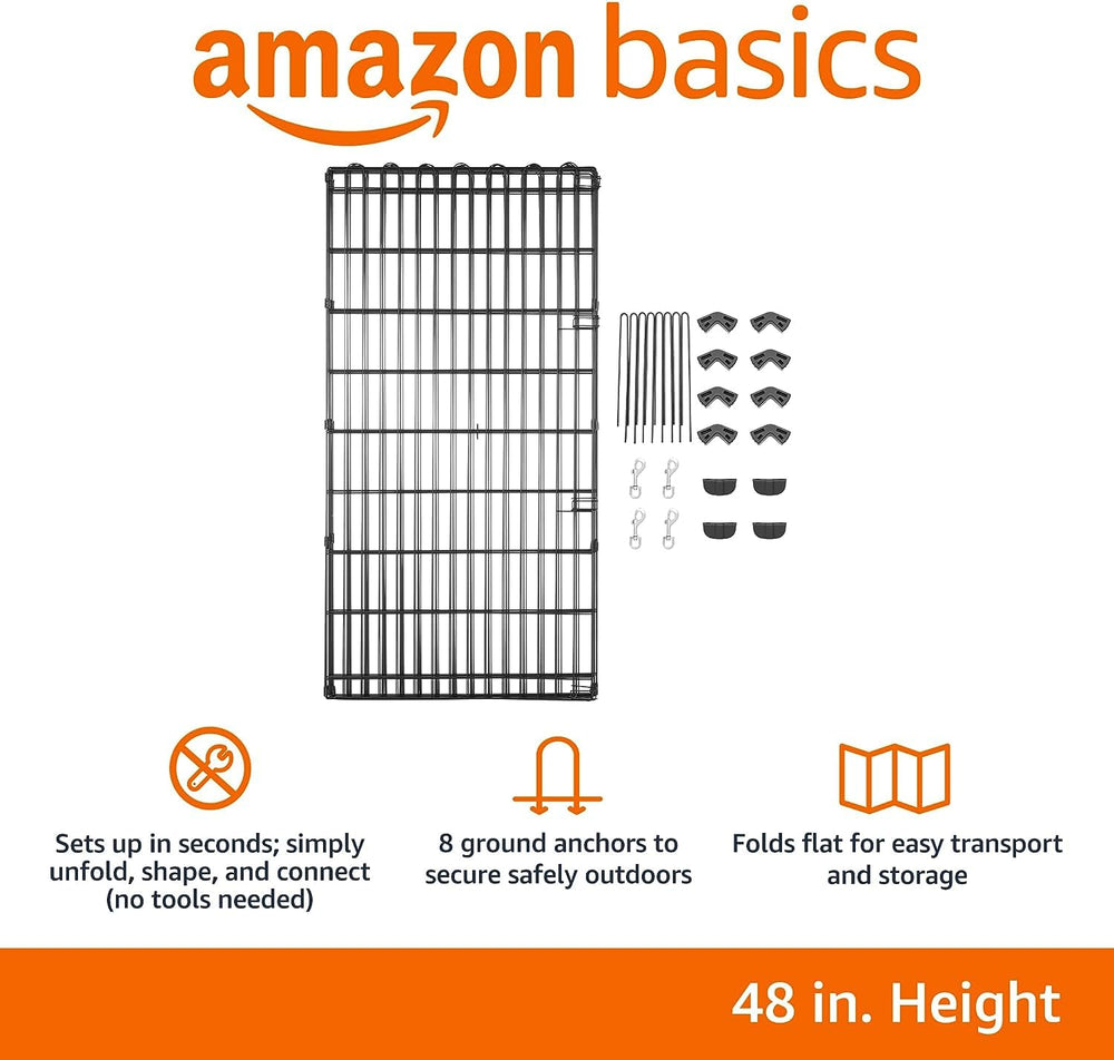 Amazon Basics rustproof iron wire construction ensures durable fencing.