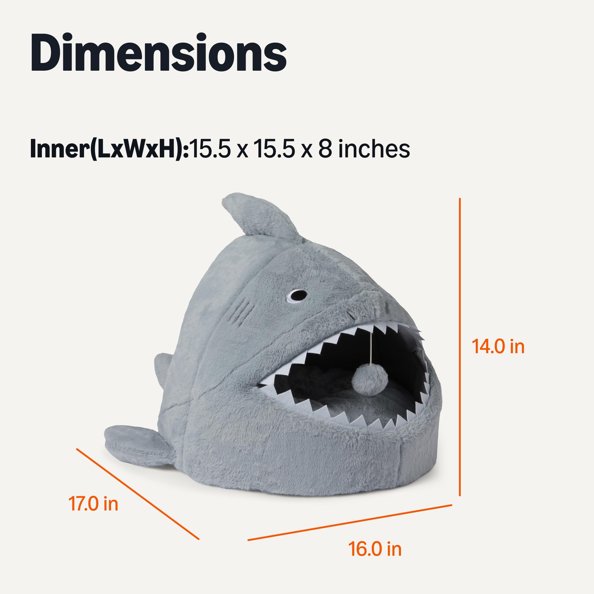 Amazon Basics shark cat house dangling toy for playful enrichment