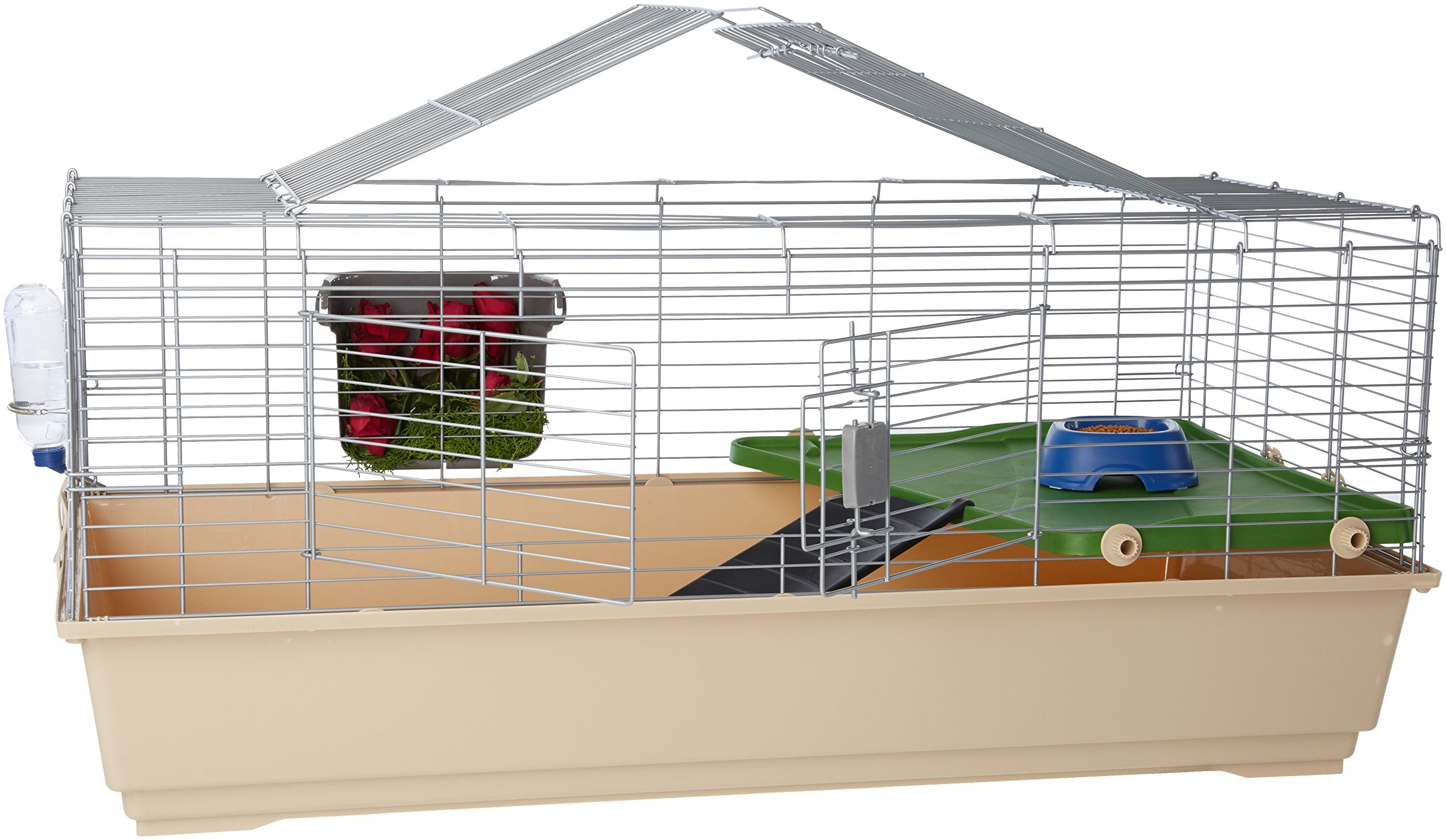 Amazon Basics small animal habitat front view for easy access and checks.