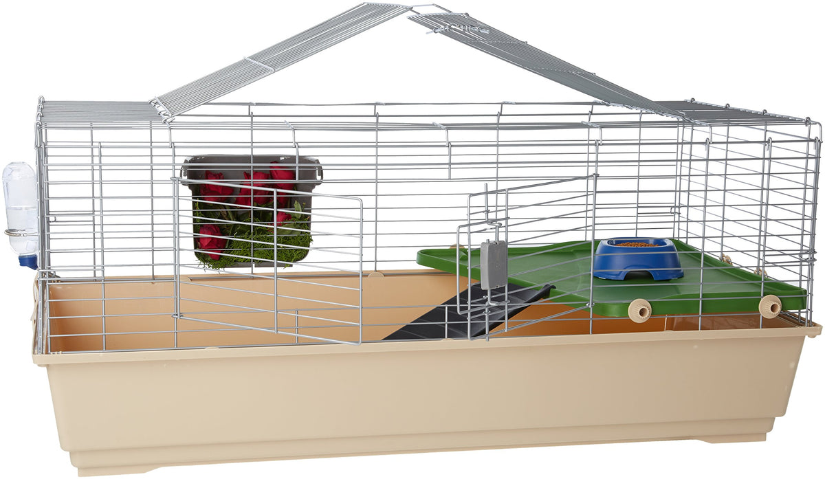 Amazon Basics small animal habitat front view for easy access and checks.