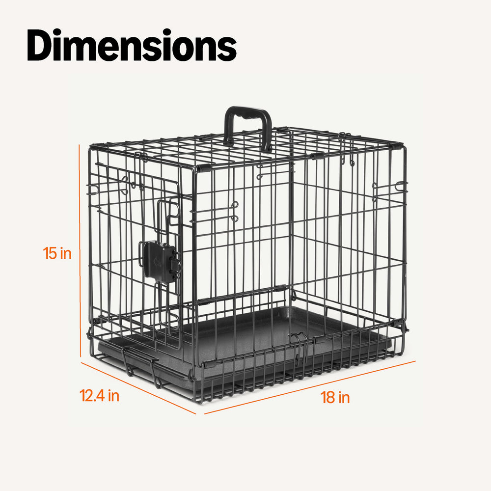Amazon Basics small-breed crate in home setup ideal for training and routines.