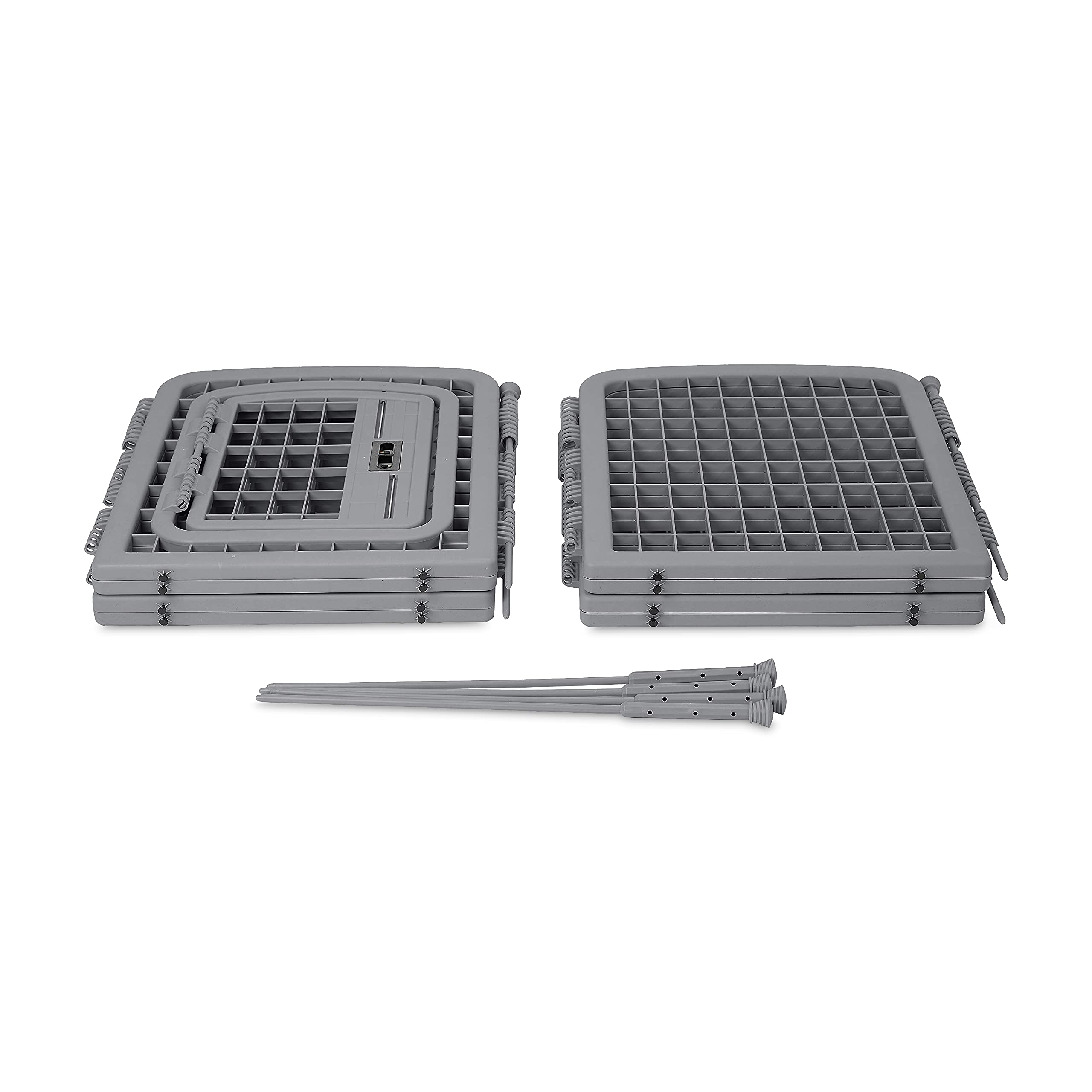 Amazon Basics small breed-friendly pen creates a safe play area.