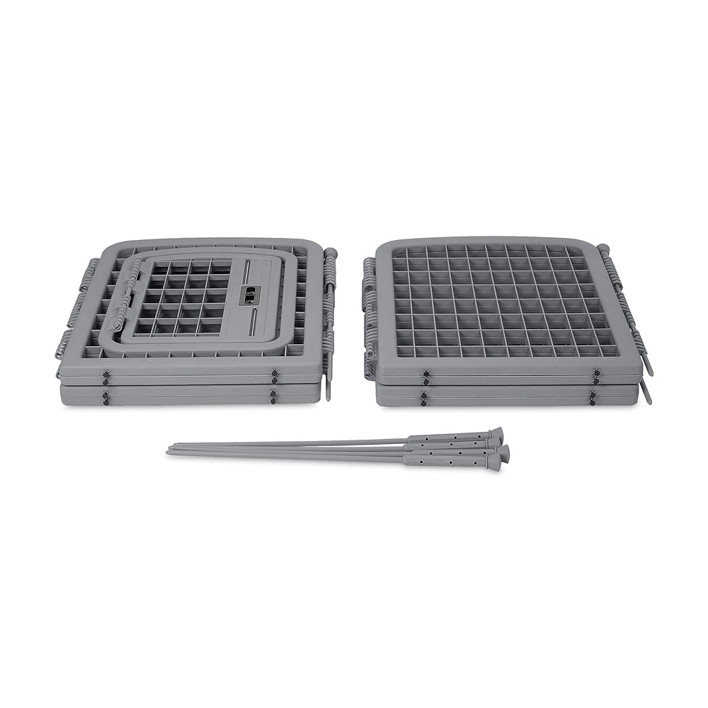 Amazon Basics small breed-friendly pen creates a safe play area.