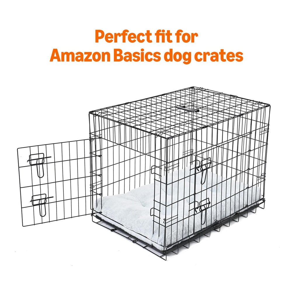 Amazon Basics bed designed to be crate compatible for secure resting