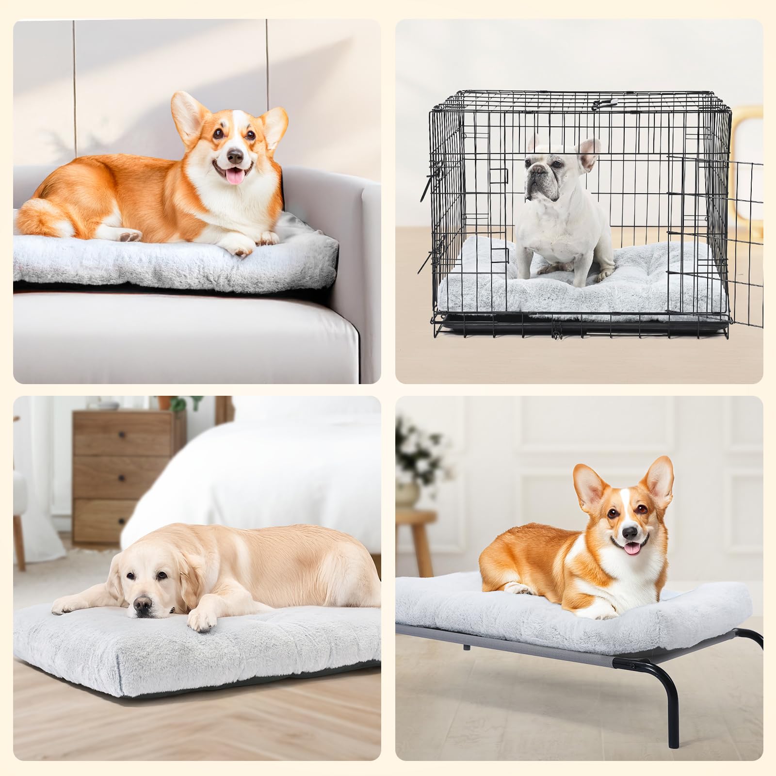 Amazon Basics dog bed soft padding offers plush comfort for pets