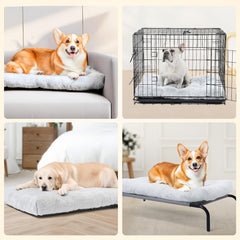 Amazon Basics dog bed soft padding offers plush comfort for pets