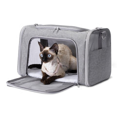 Amazon Basics soft pet carrier top entry for easy loading and comfort
