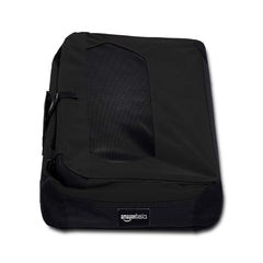 Amazon Basics fleece-padded crate offers cozy comfort and easy cleaning.