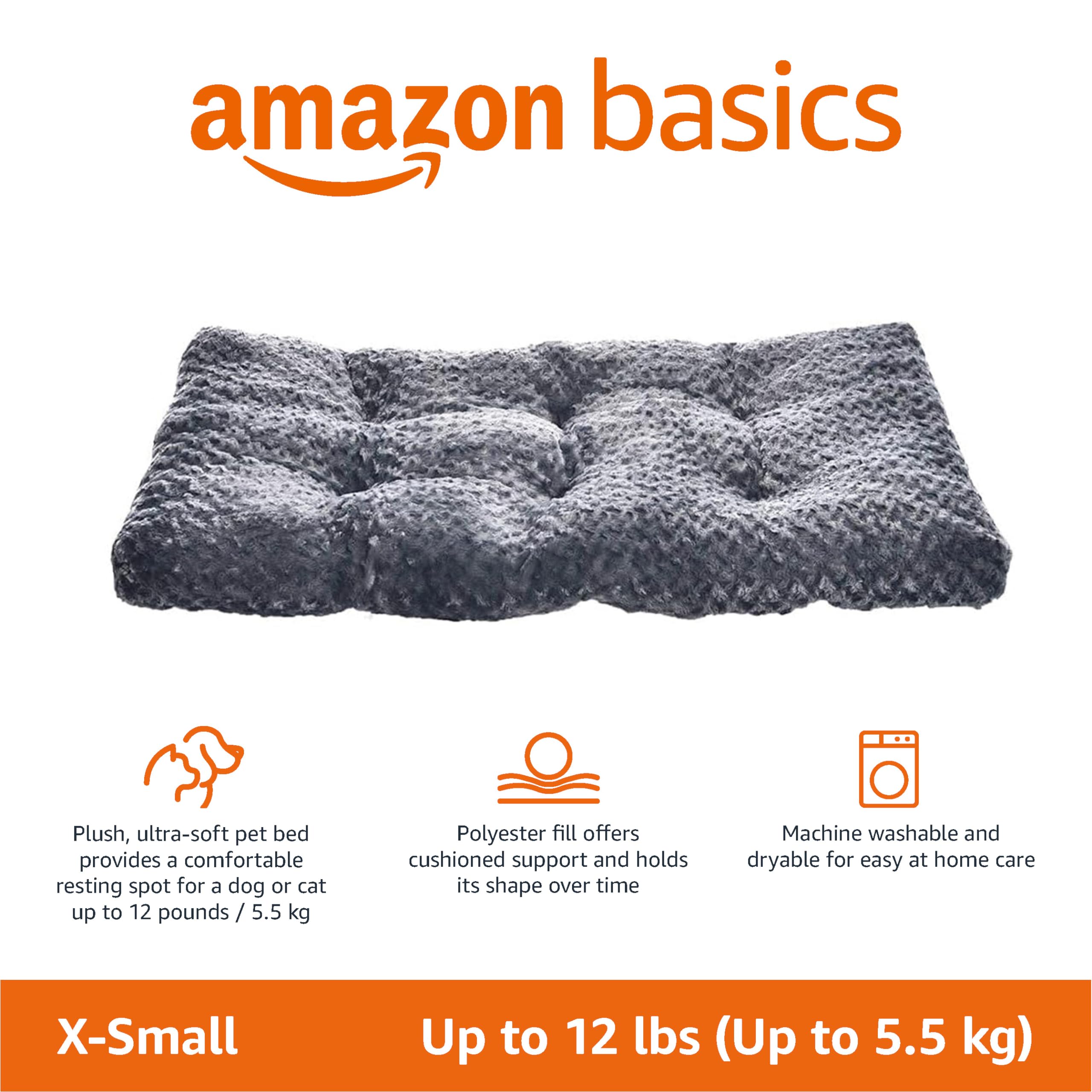 Amazon Basics crate pad fits small crates for compact indoor use