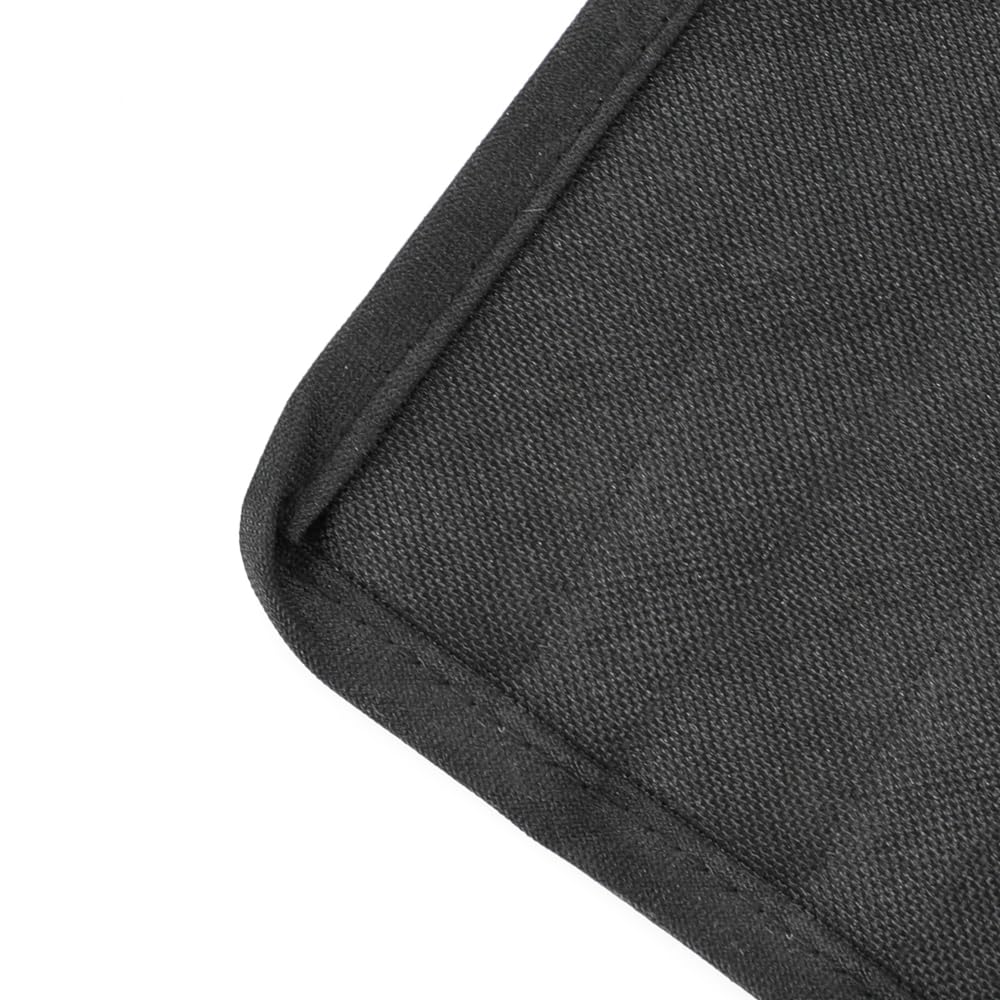 Amazon Basics fabric closeup on the waterproof seat cover showing durable polyester.