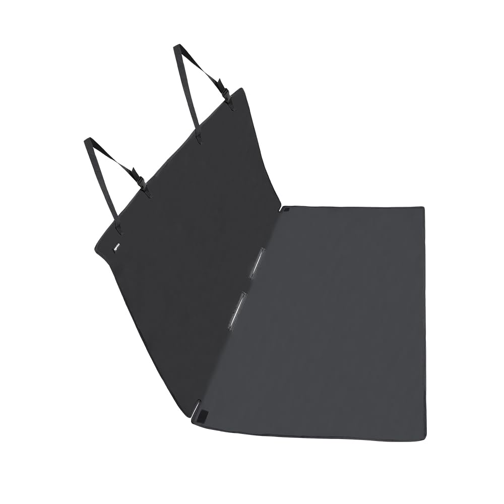 Amazon Basics waterproof car back bench seat cover front view protects seats from spills.