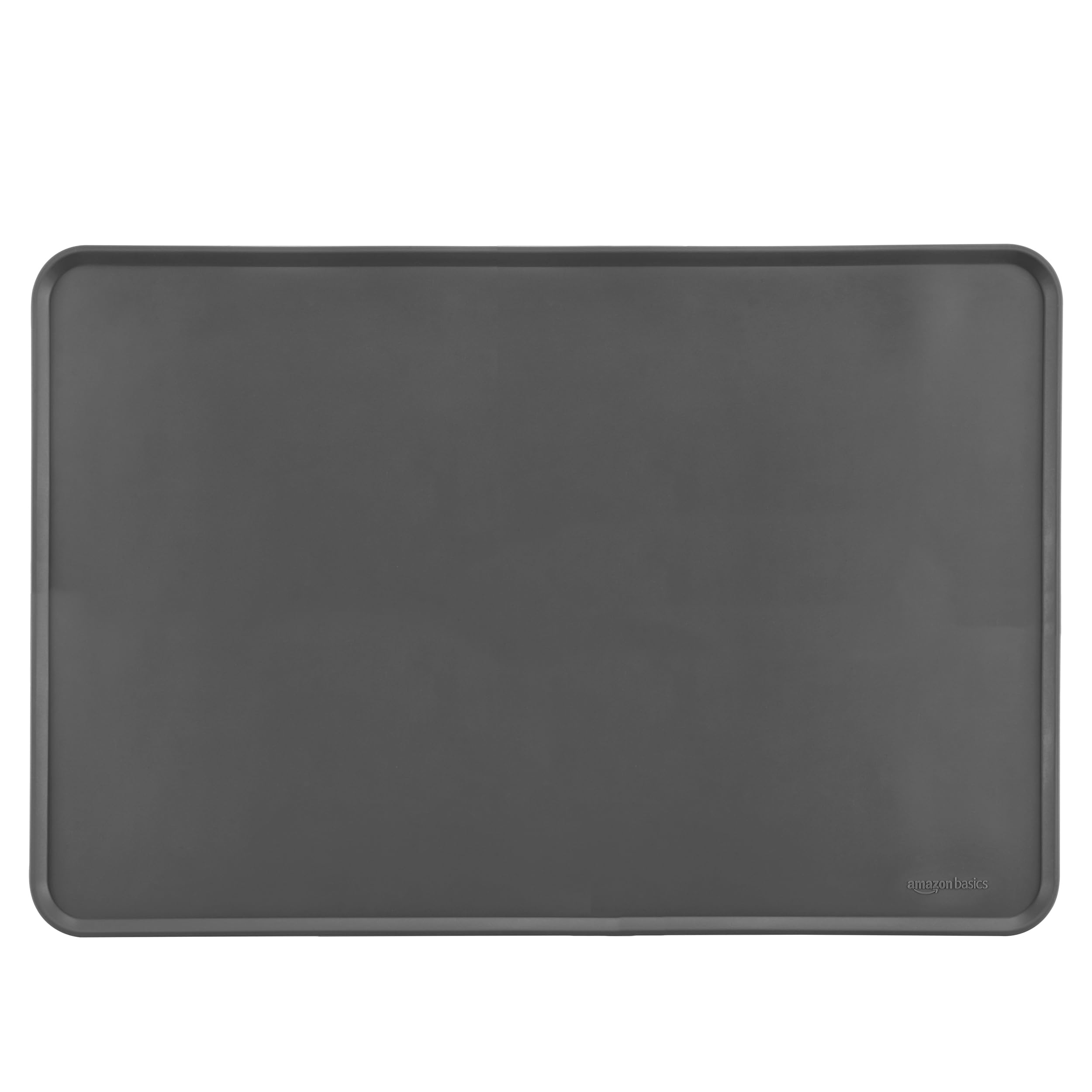 Amazon Basics waterproof non-slip bowl mat in gray protects floors under bowls.