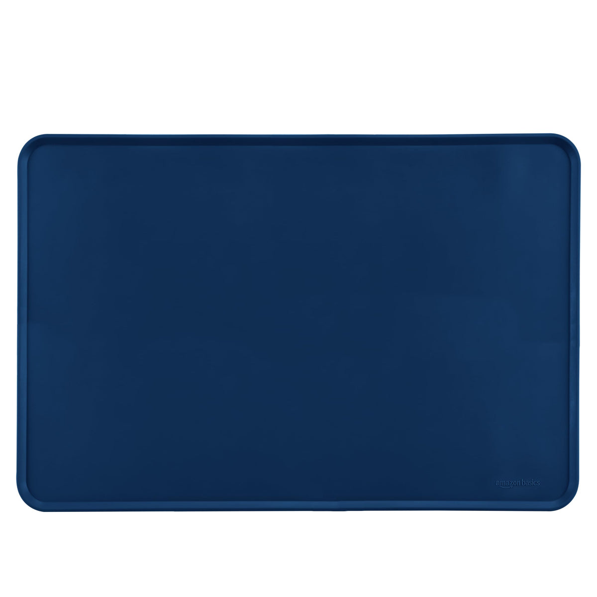 Amazon Basics waterproof non-slip pet mat with blue color protecting floors from spills