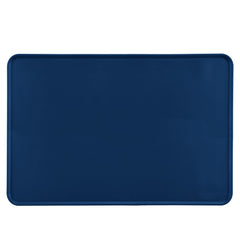 Amazon Basics waterproof non-slip pet mat with blue color protecting floors from spills
