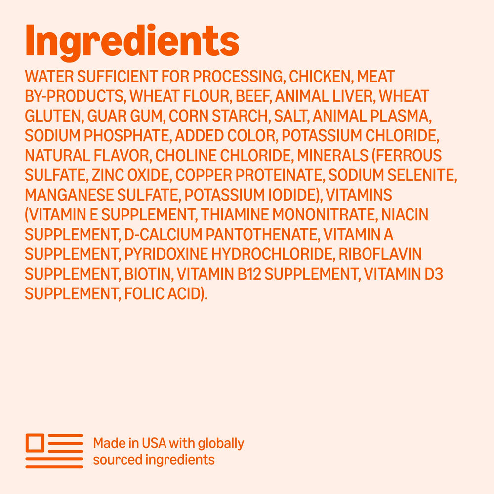 Amazon Basics adult dog food features complete nutrition per serving