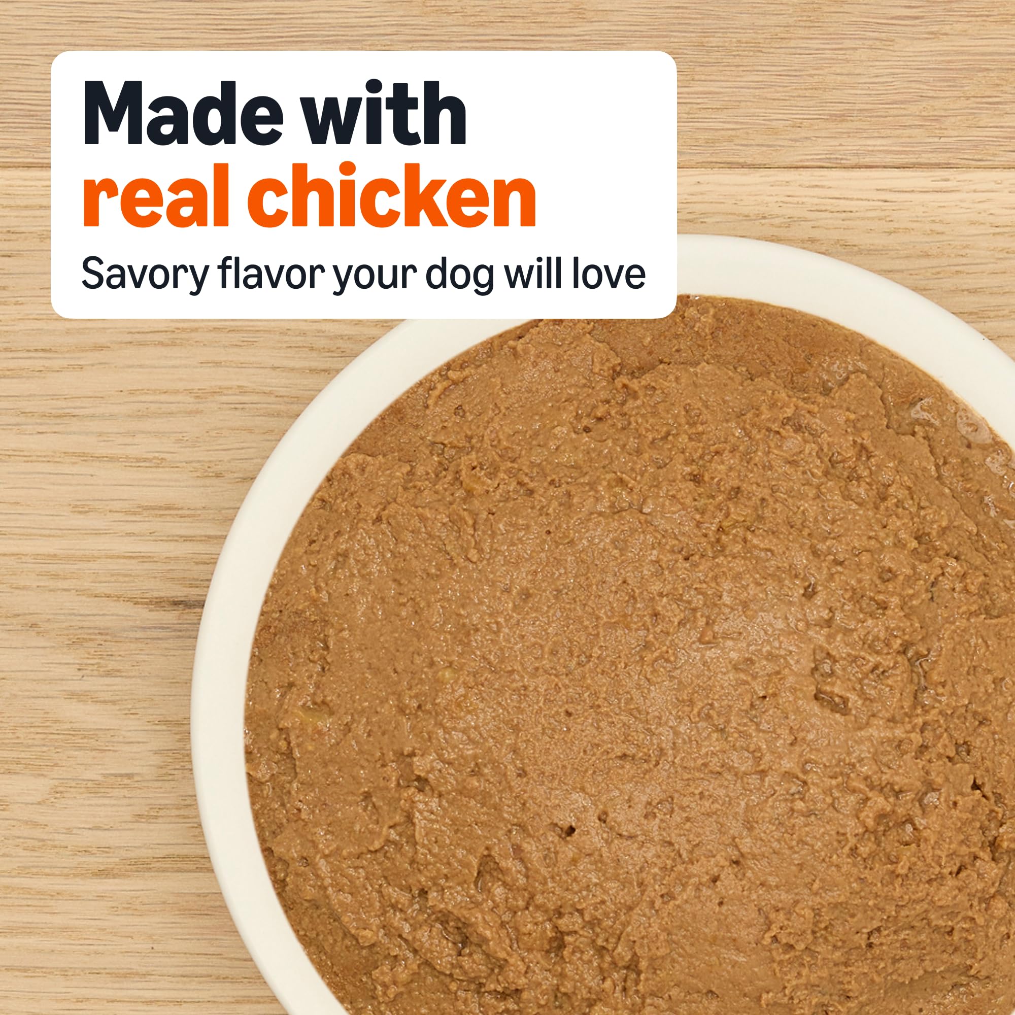 Amazon Basics chicken and rice meaty loaf close-up for adult dogs