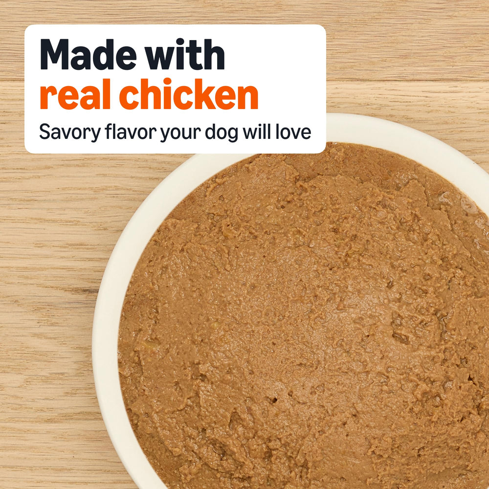 Amazon Basics chicken and rice meaty loaf close-up for adult dogs
