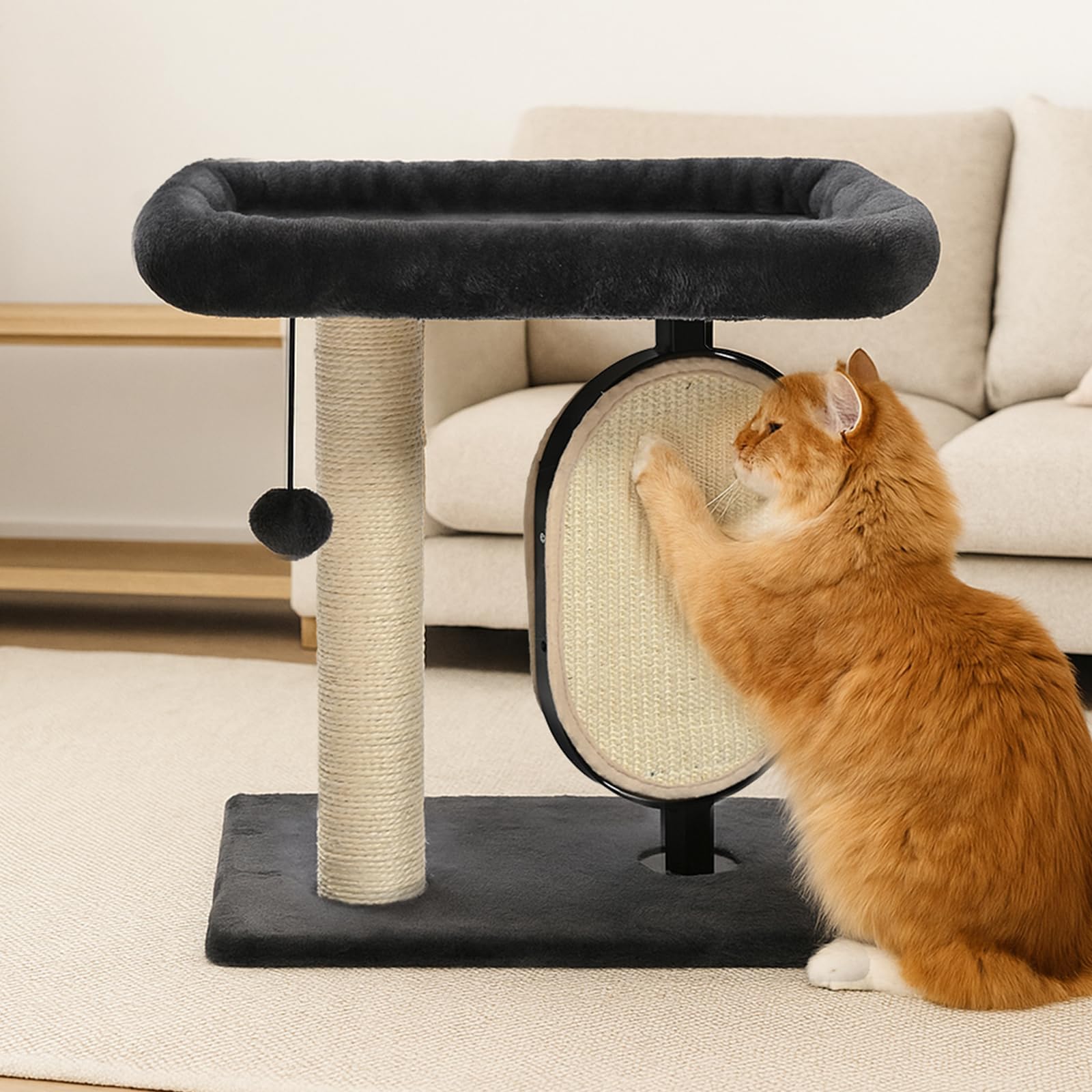 Amazon Basics cat tree quick-assembly design enables fast setup