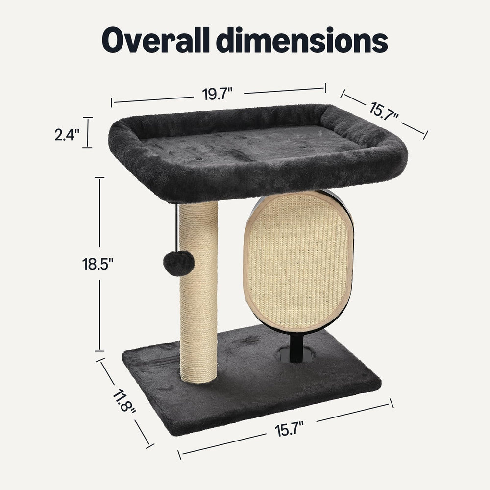 Amazon Basics cat tree sisal post offers a durable scratching surface for furniture protection