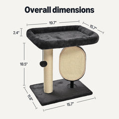 Amazon Basics cat tree sisal post offers a durable scratching surface for furniture protection