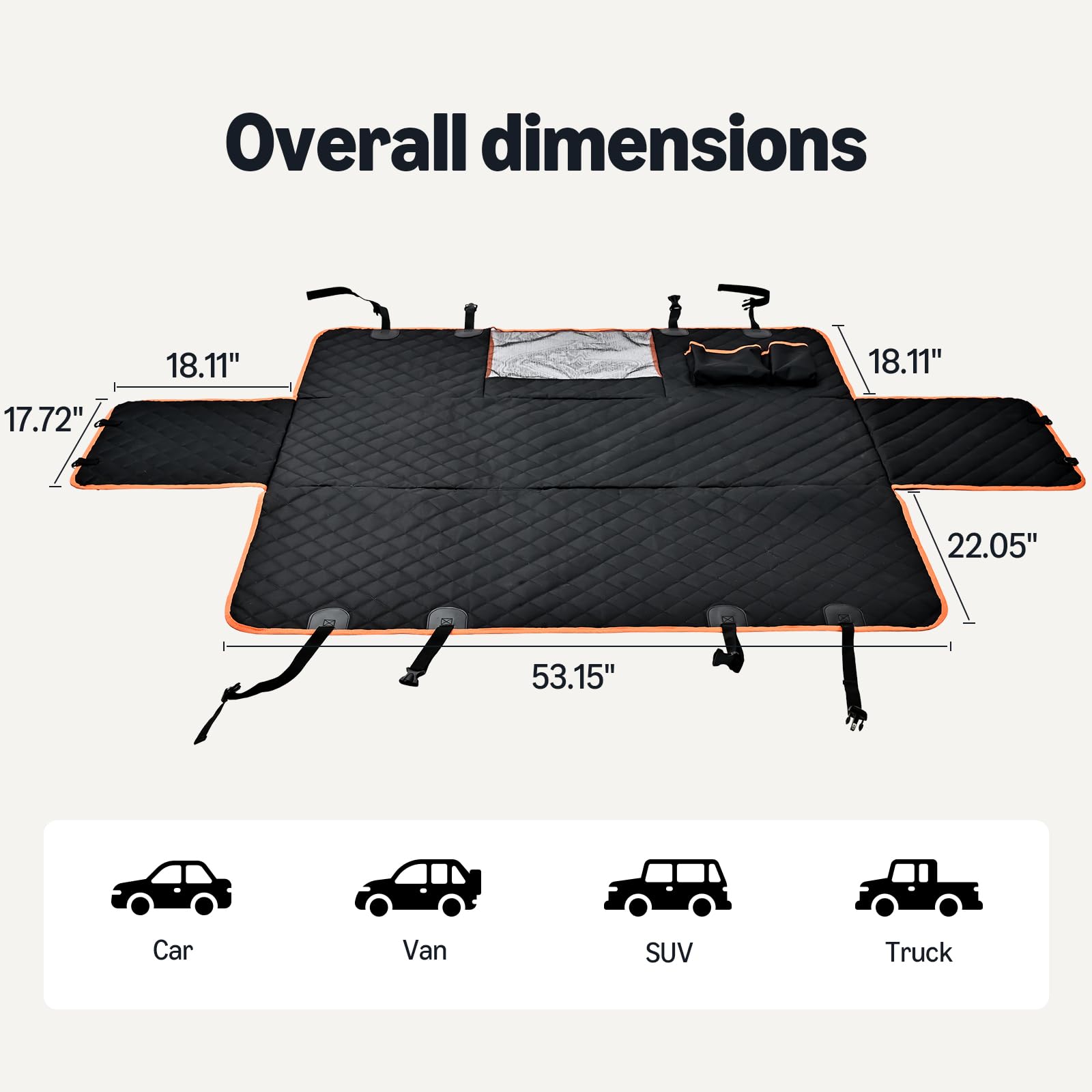 Amazon Basics full back coverage protects from dirt, hair, and scratches.