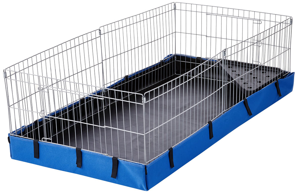 Amazon Basics guinea pig habitat with canvas bottom for softer, cleaner footing.