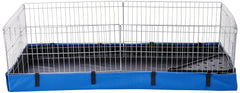 Amazon Basics cage with steel wire frame keeps pets safely contained.