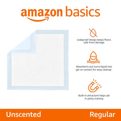Amazon Basics pad showing absorbent core for moisture containment