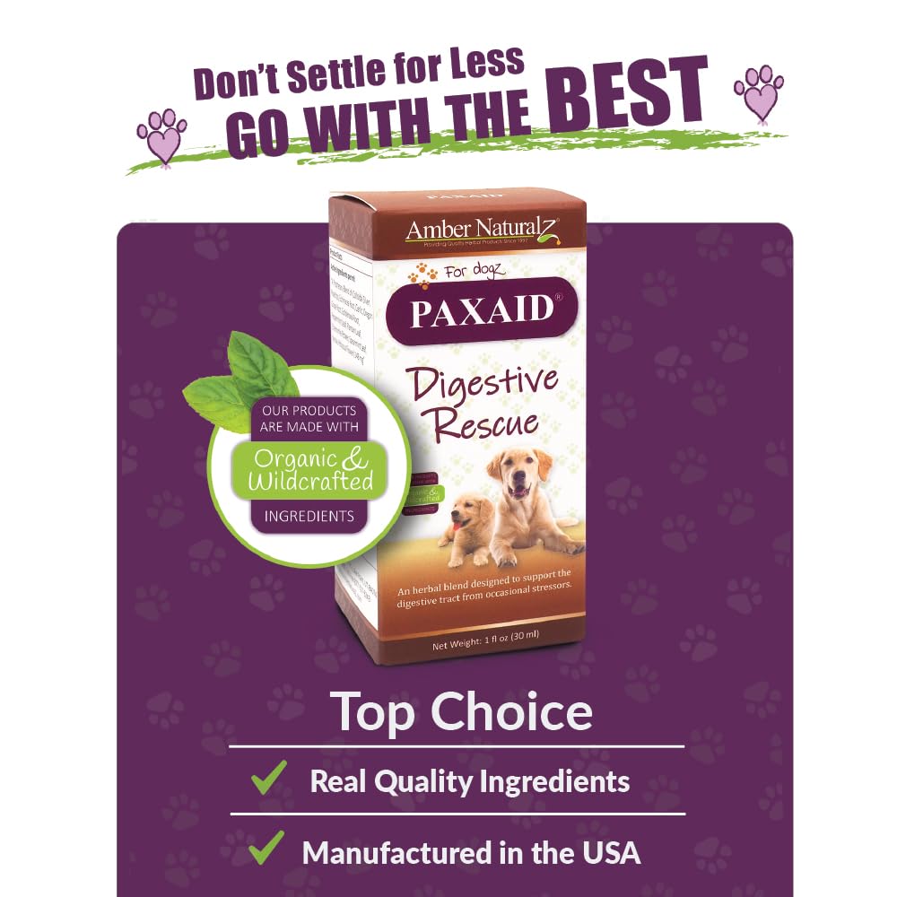Amber NaturalZ Paxaid USA-manufactured label highlights clean production standards.