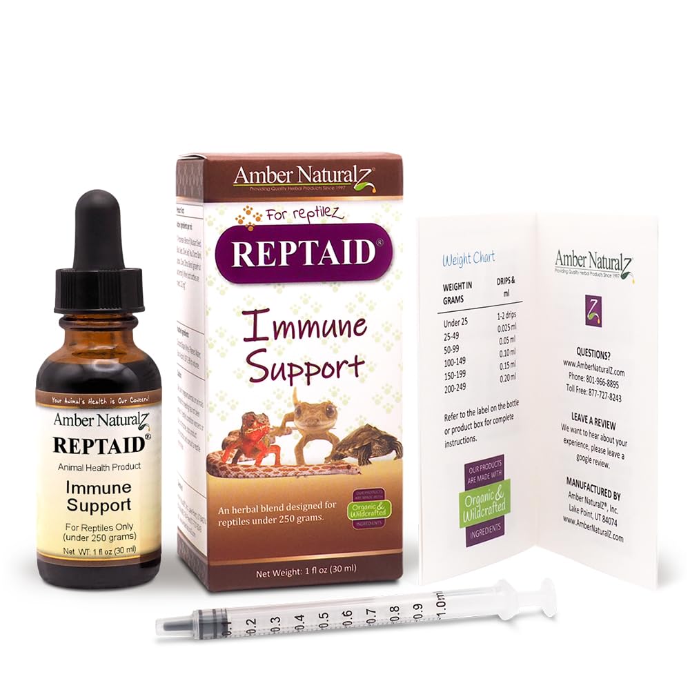 AMBER NATURALZ Reptaid application scene showing simple administration for small reptiles