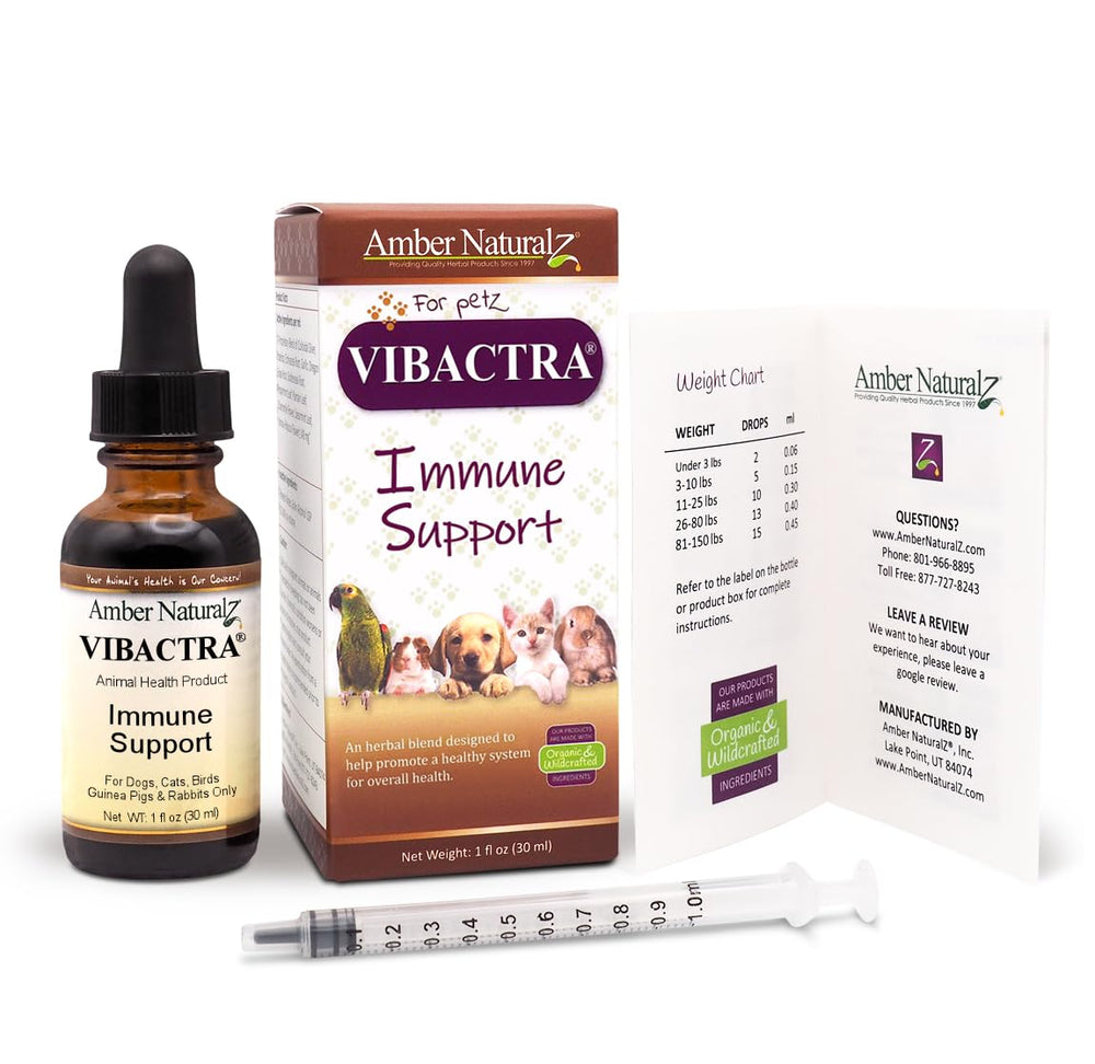 AMBER NATURALZ Vibactra packaging for multi-pet households supports daily care.
