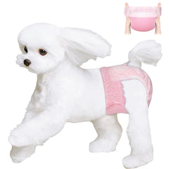 Ambreview pull-up female dog diaper with easy-on design for small dogs