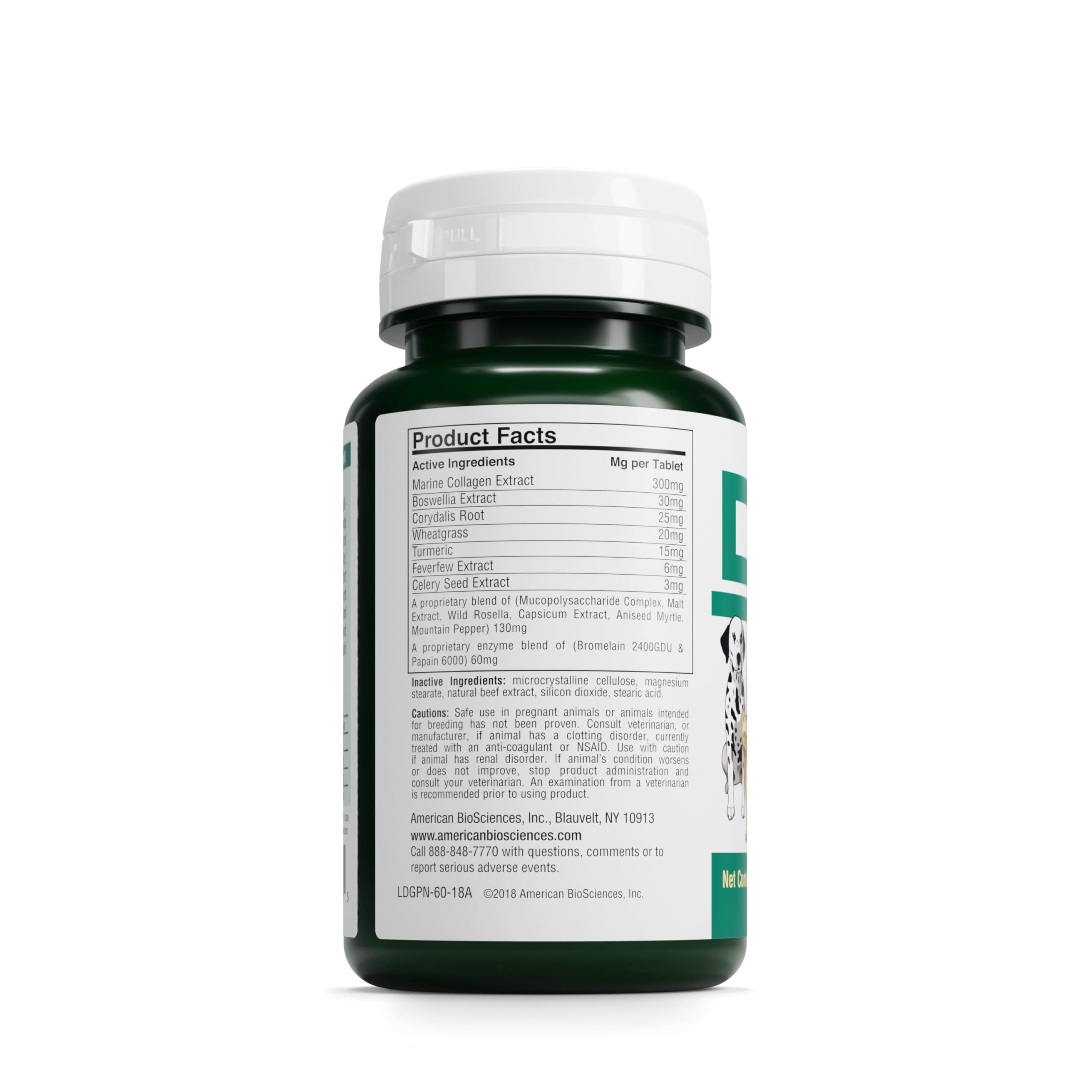American BioSciences DGP turmeric power highlighting natural anti-inflammatory blend.