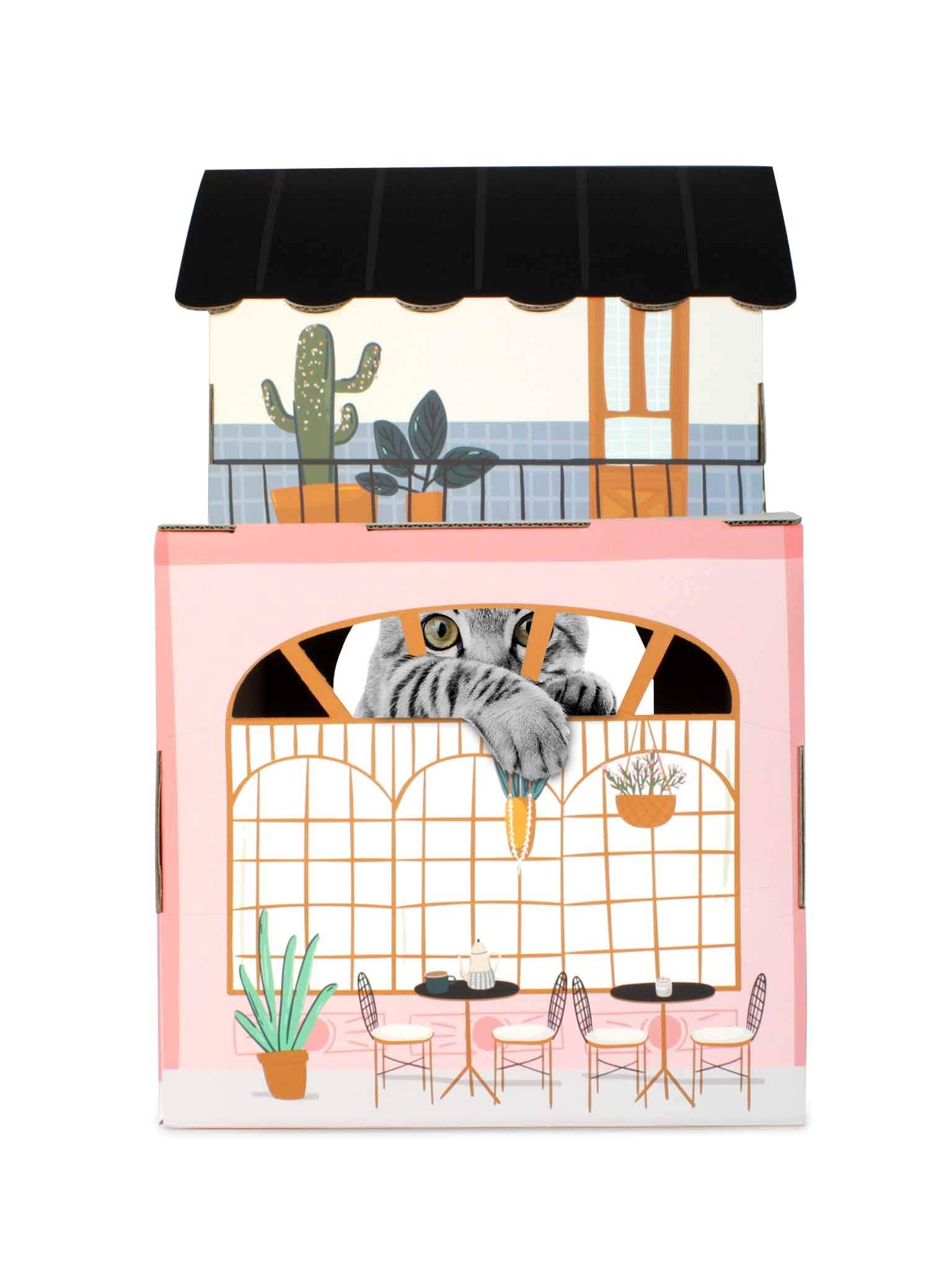 American Cat Club Coffee House collapsible design makes storage quick after use.