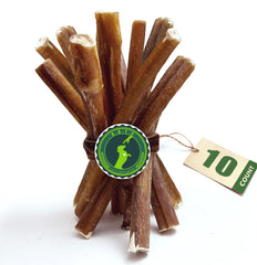 American Dog Treat Company bully sticks pack of 10 shown for durable chewing