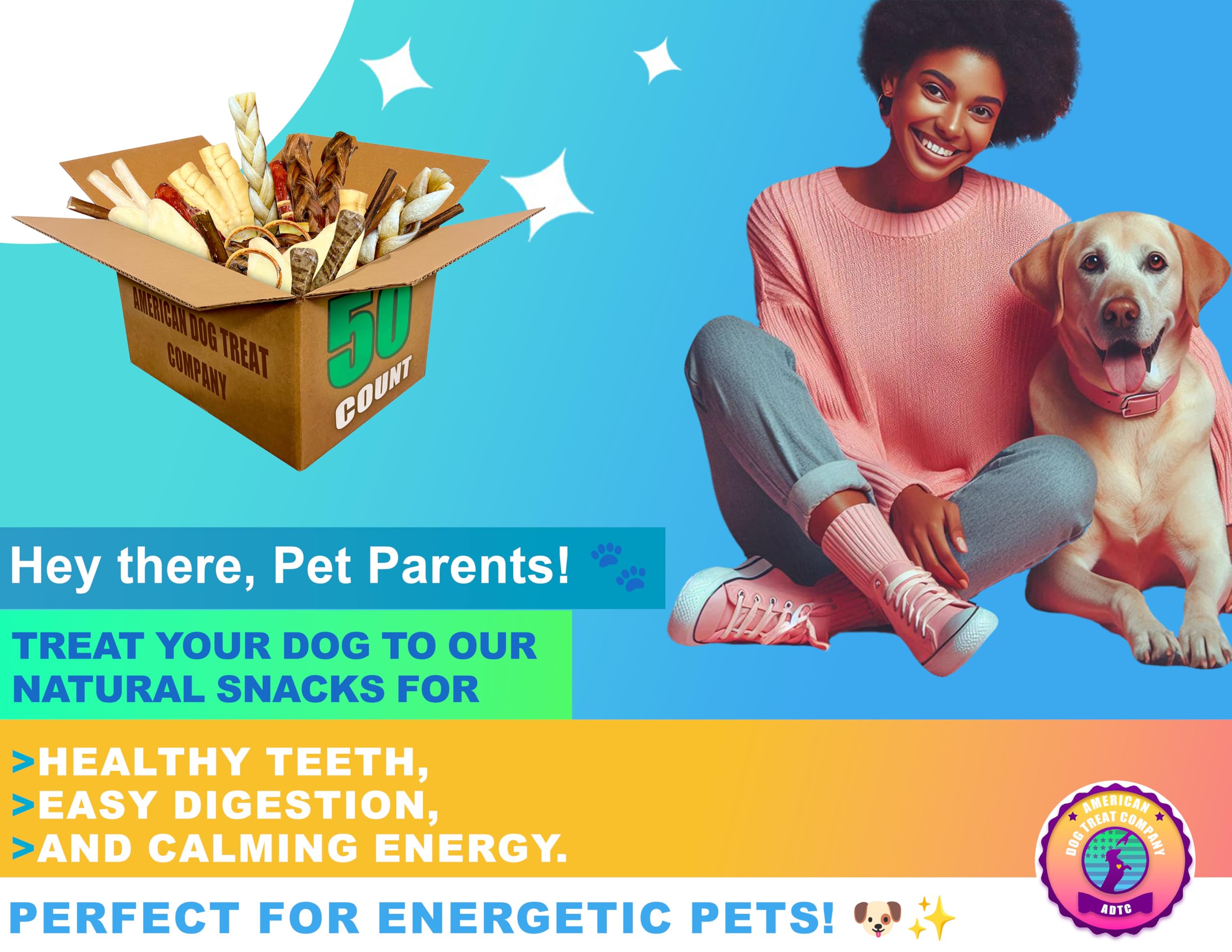 American Dog Treat Company trachea bones offer crunchy bites for dental-friendly chewing.
