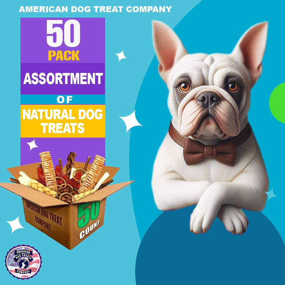 American Dog Treat Company 50-piece assortment adds variety and keeps mealtime interesting.