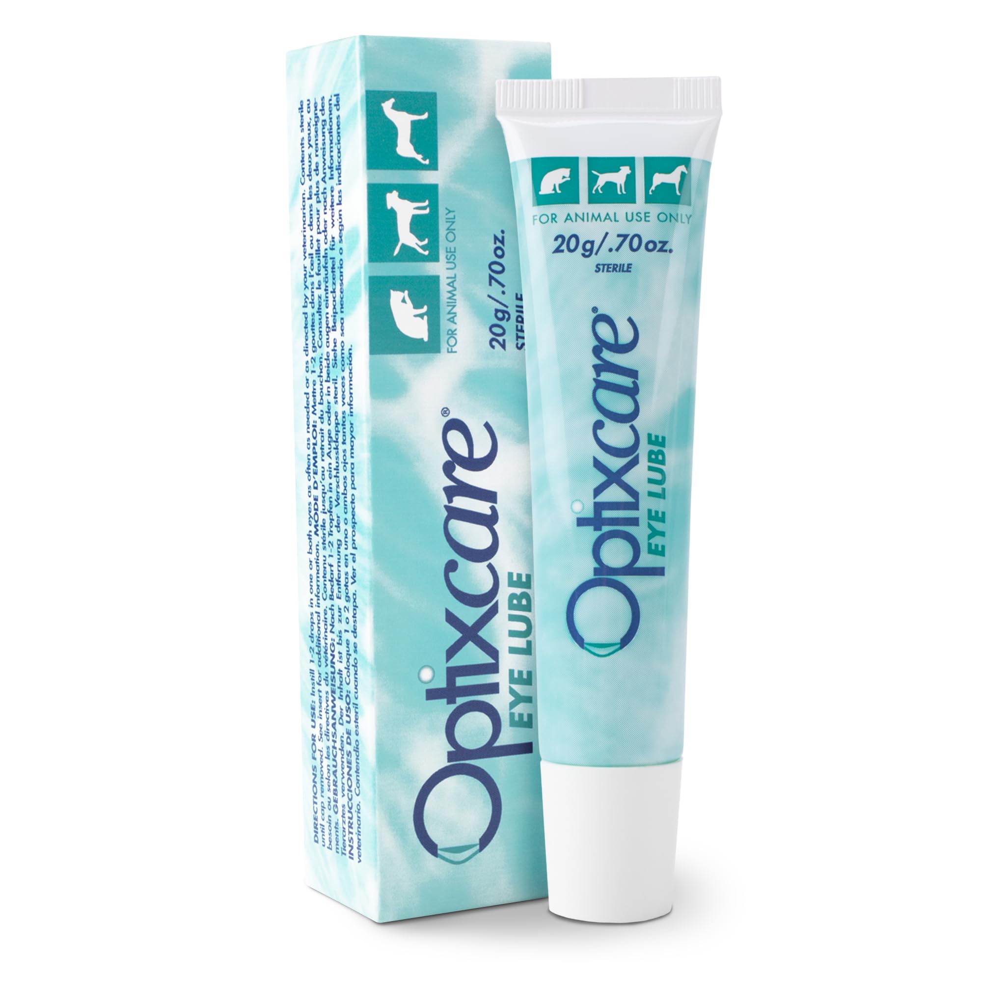 American Health Service eye lube 3-pack packaging for multi-pet use