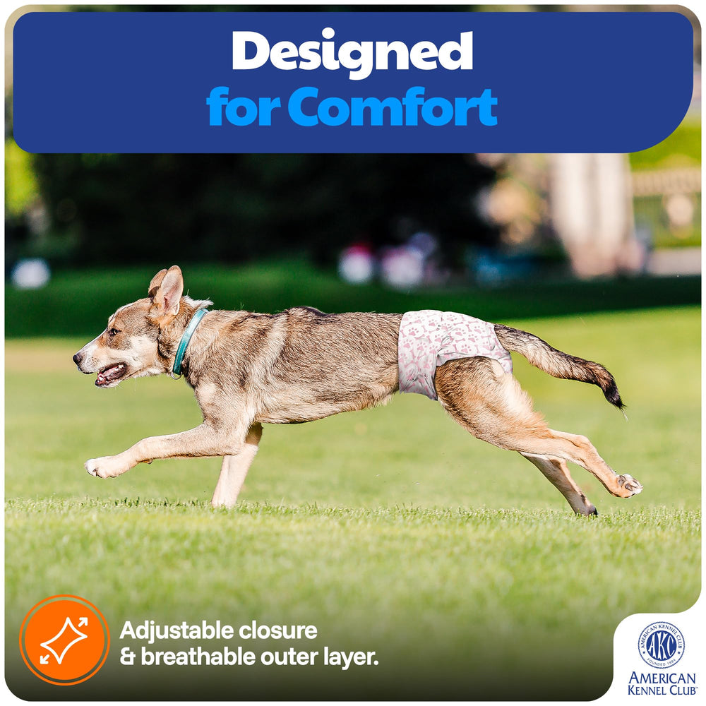 American Kennel Club wrap features breathable outer layer for comfort