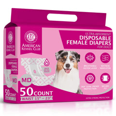 American Kennel Club female dog wrap with wetness indicator for timely changes
