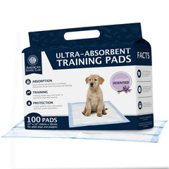 American Kennel Club lavender scented training pad with leak-proof top layer for home use.