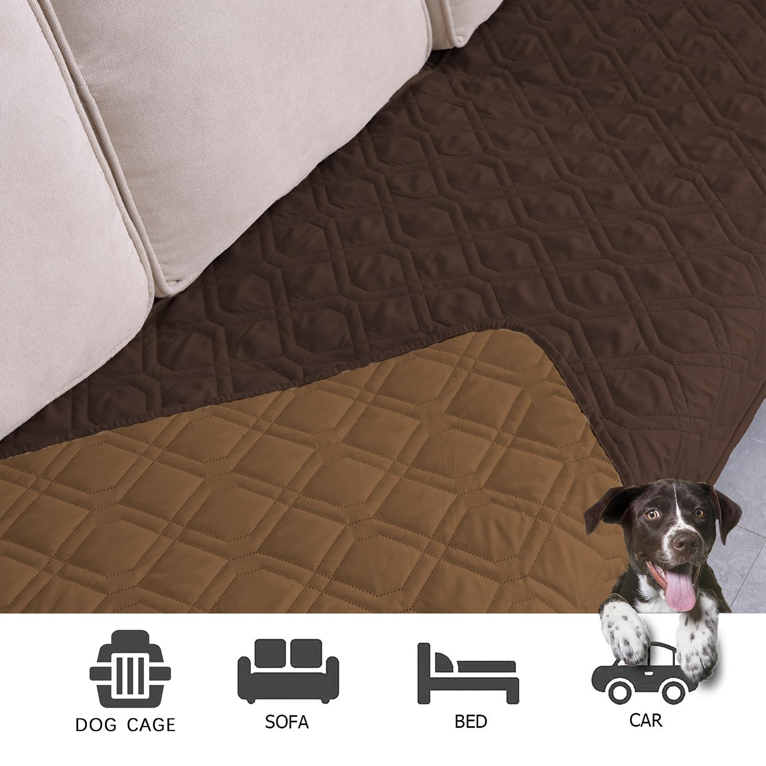 Ameritex bed cover protecting bed and couch from moisture